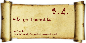 Végh Leonetta névjegykártya